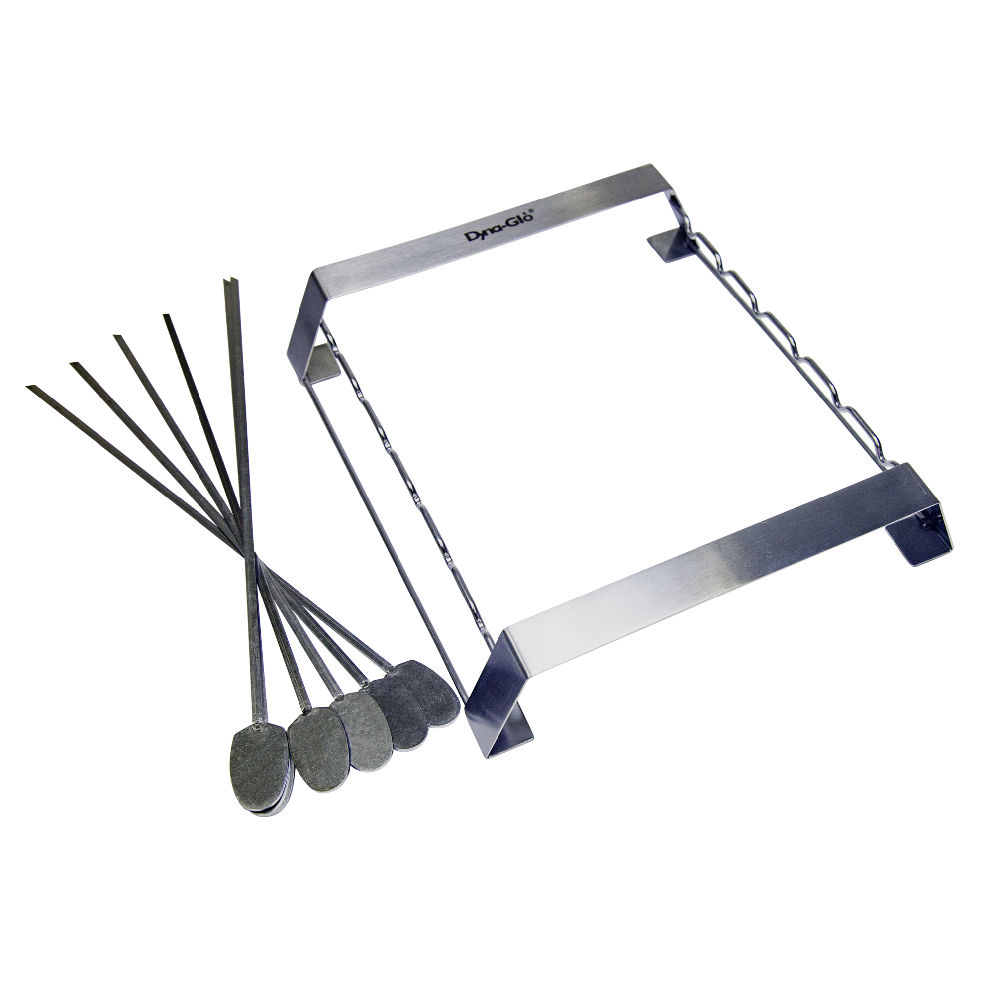 Dyna Glo, 6PC Skewer and Rack Set, Pieces (qty.) 1 Material Stainless Steel, Model# DG6SK-D